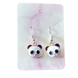 Black & White Panda Earrings
